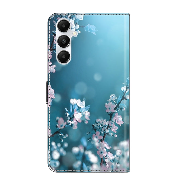 For Samsung Galaxy A05s Crystal 3D Shockproof Protective Leather Phone Case in black, showcasing its sleek design and card slot feature.